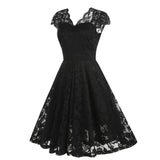 1950S Charming Pink Lace Cap Sleeve Sweetheart Neckline Vintage Swing Dress