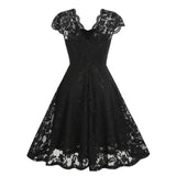 1950S Charming Pink Lace Cap Sleeve Sweetheart Neckline Vintage Swing Dress