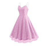 1950S Glittering Pink Sequin Spaghetti Strap Sweetheart Neckline Vintage Swing Dress
