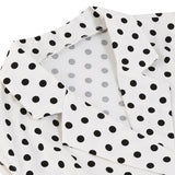 1950S Lapel Sleeveless Double breasted Polka Dot Cut Vintage Dress