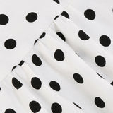 1950S Lapel Sleeveless Double breasted Polka Dot Cut Vintage Dress