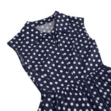 1950S Polka Dot Sleeveless Rock Cocktail Vintage Dress