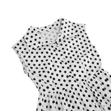 1950S Polka Dot Sleeveless Rock Cocktail Vintage Dress