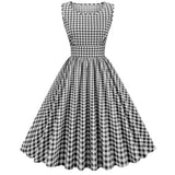 1950S Red and White Gingham Sleeveless A-Line Vintage Swing Dress
