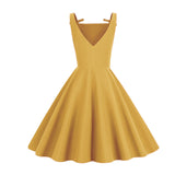 1950S Retro Bow Strap Sleeveless Vintage Dress