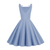 1950S Retro Bow Strap Sleeveless Vintage Dress