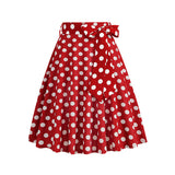 1950S Retro Polka Floral Dot Printed Skirt