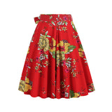 1950S Retro Polka Floral Dot Printed Skirt