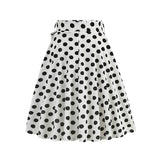 1950S Retro Polka Floral Dot Printed Skirt