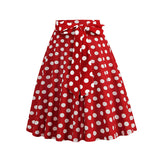 1950S Retro Polka Floral Dot Printed Skirt