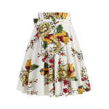 1950S Retro Polka Floral Dot Printed Skirt