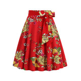 1950S Retro Polka Floral Dot Printed Skirt