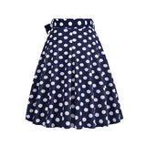 1950S Retro Polka Floral Dot Printed Skirt