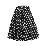 1950S Retro Polka Floral Dot Printed Skirt