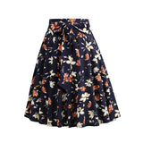 1950S Retro Polka Floral Dot Printed Skirt