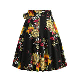 1950S Retro Polka Floral Dot Printed Skirt