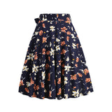 1950S Retro Polka Floral Dot Printed Skirt