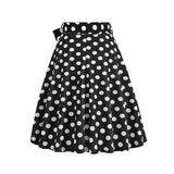 1950S Retro Polka Floral Dot Printed Skirt