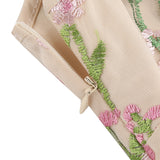 1950S V-Neck Sleeveless Havy Embroidery Retro 50S dress Hepburn Vintage Dress