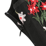 1950S V-Neck Sleeveless Havy Embroidery Retro 50S dress Hepburn Vintage Dress