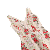 1950S V-Neck Sleeveless Havy Embroidery Retro 50S dress Hepburn Vintage Dress